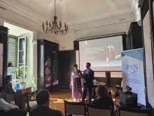 Prof. Beata Możejko i prof. Andrzej Woziński na seminarium w Rzymie