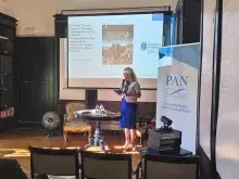 Prof. Beata Możejko i prof. Andrzej Woziński na seminarium w Rzymie