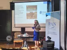 Prof. Beata Możejko i prof. Andrzej Woziński na seminarium w Rzymie