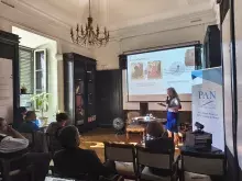 Prof. Beata Możejko i prof. Andrzej Woziński na seminarium w Rzymie