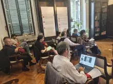 Prof. Beata Możejko i prof. Andrzej Woziński na seminarium w Rzymie