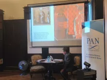 Prof. Beata Możejko i prof. Andrzej Woziński na seminarium w Rzymie