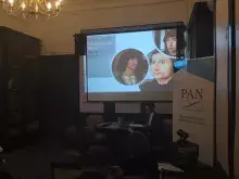 Prof. Beata Możejko i prof. Andrzej Woziński na seminarium w Rzymie