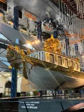 Barka cesarska dla Napoleona w Muzeum Morskim (Musée de la Marine) in Brest / Francja 