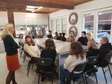 Studenci w Muzeum Stutthof