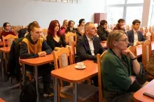 wykład prof. Nataliji Swynarenko z Charkowskiego Narodowego Uniwersytetu Ekonomicznego im. Siemiona Kuzniecowa w Ukrainie