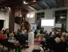 Dr Łyczak i publiczność podczas wykładu