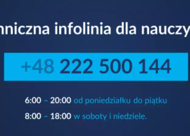 Techniczna infolinia dla nauczycieli