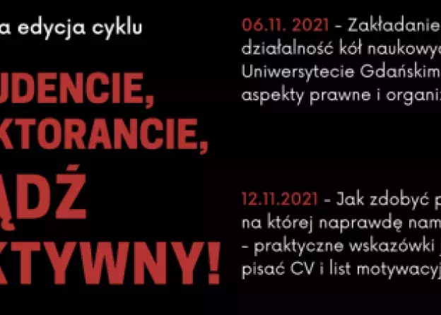 Cykl szkoleń: "Studencie, doktorancie, bądź aktywny!"
