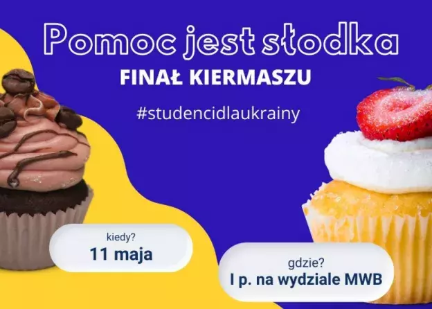 Finał charytatywnego kiermaszu domowych wypieków “Pomoc jest słodka” - Studenci Dla Ukrainy-PomagaMY