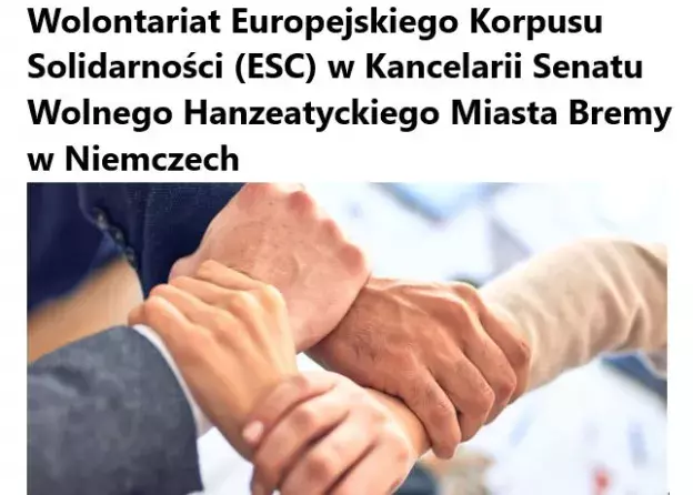Wolontariat w kancelarii Senatu Bremy w Niemczech