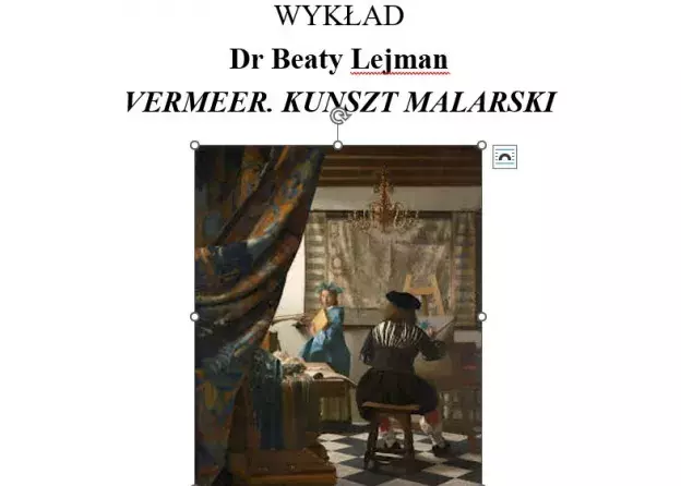 Instytut Historii Sztuki zaprasza na wykład dr Beaty Lejman