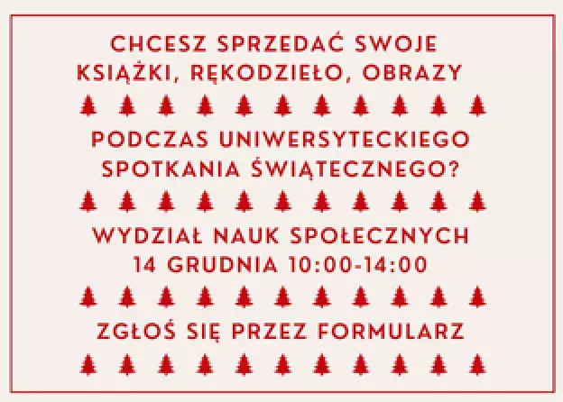 CASID zaprasza do sprzedawania swoich rzeczy podczas Uniwersyteckiego Spotkania Świątecznego