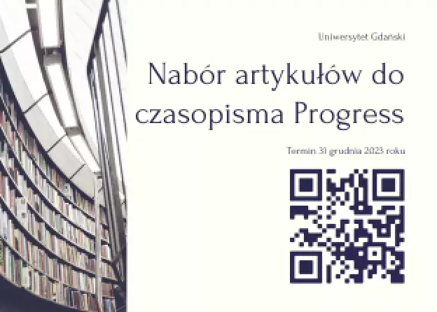 Zaproszenie do nadsyłania publikacji do 15 numeru czasopisma „Progress” 