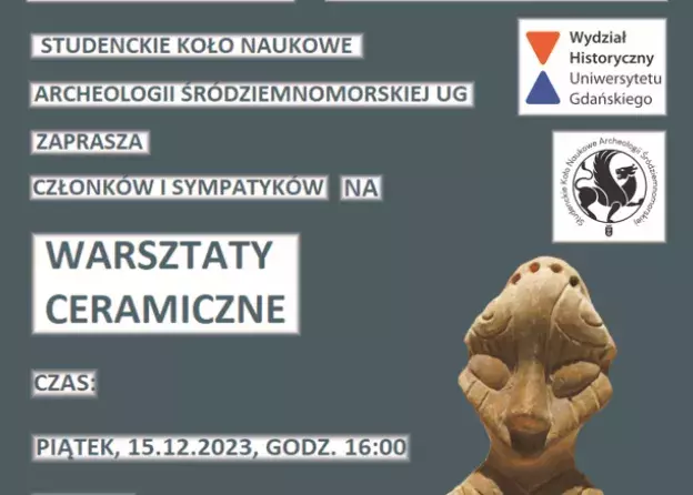 Studenckie Koło Naukowe Archeologii Śródziemnomorskiej UG zaprasza na warsztaty ceramiczne
