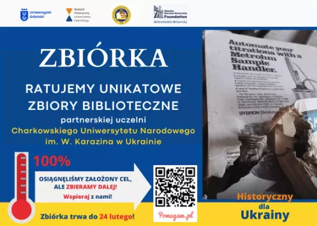 Cel został osiągnięty jednak zbieramy dalej! Zbiórka Historycznego dla uczelni w Charkowie nadal…
