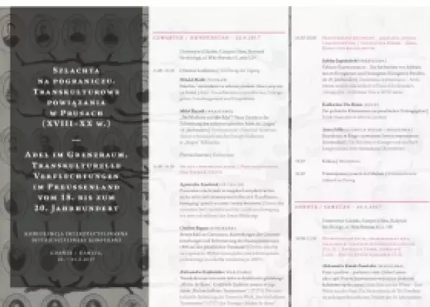 Konferencja naukowa - Szlachta na pograniczu. Transkulturowe powiązania w Prusach (XVIII‒XX w.)