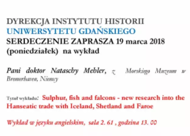 Wykład  Pani doktor Nataschy Mehler, z  Morskiego Muzeum w Bremerhaven, Niemcy