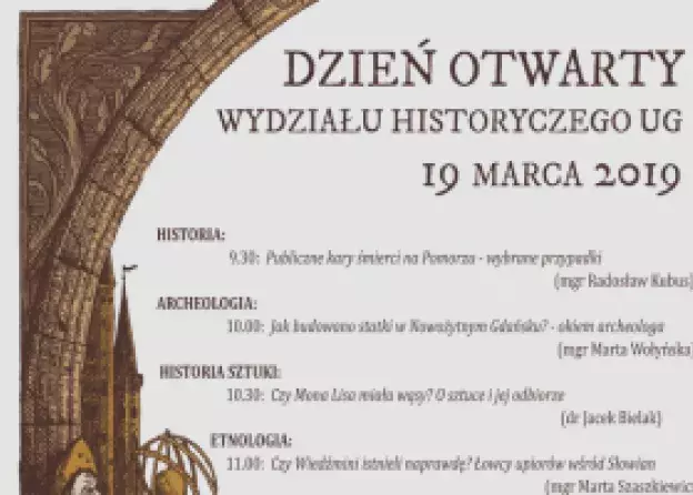 Program Dni Otwartych Wydziału Historycznego