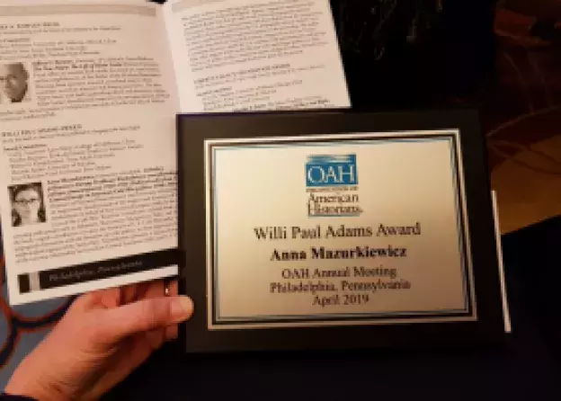 Dr hab. Anna Mazurkiewicz, prof. nadzw. laureatką Willi Paul Adams Award