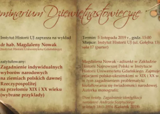 Wykład otwarty na UJ dr hab. Magdaleny Nowak