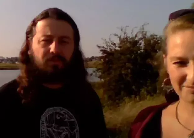 Mgr Karolina Czonstke i mgr Bartosz Świątkowski w filmie "Science Cafe" dla Centrum Nauki…