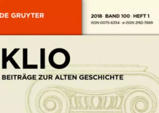 Publikacja dr Karola Kłodzińskiego w Klio: Beiträge zur alten Geschichte!